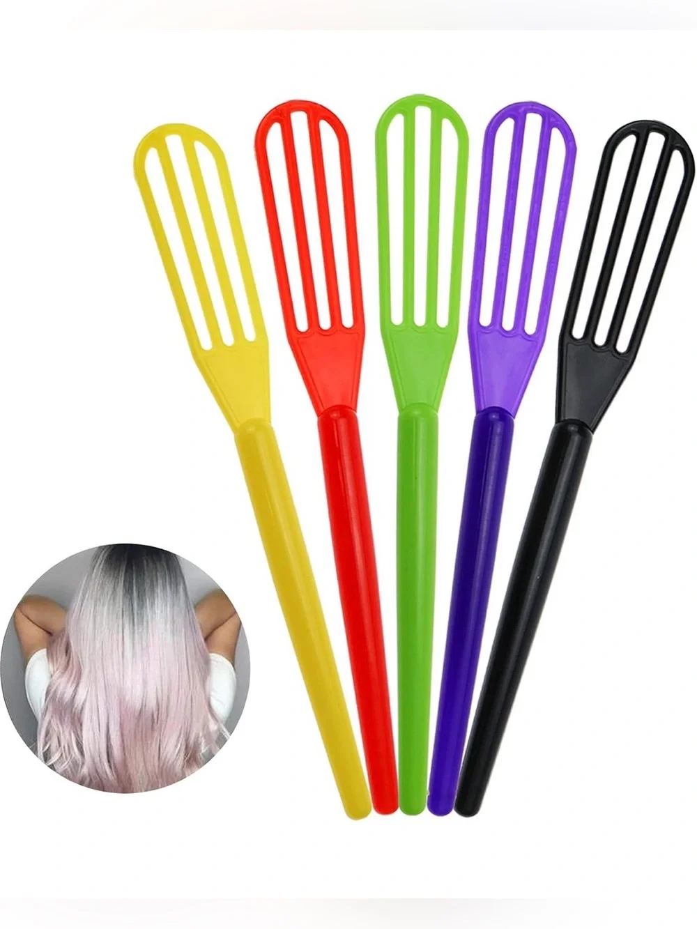 5for$10 Plastic Hair Coloring Mixer Hair Color Whisks Dye 5pc